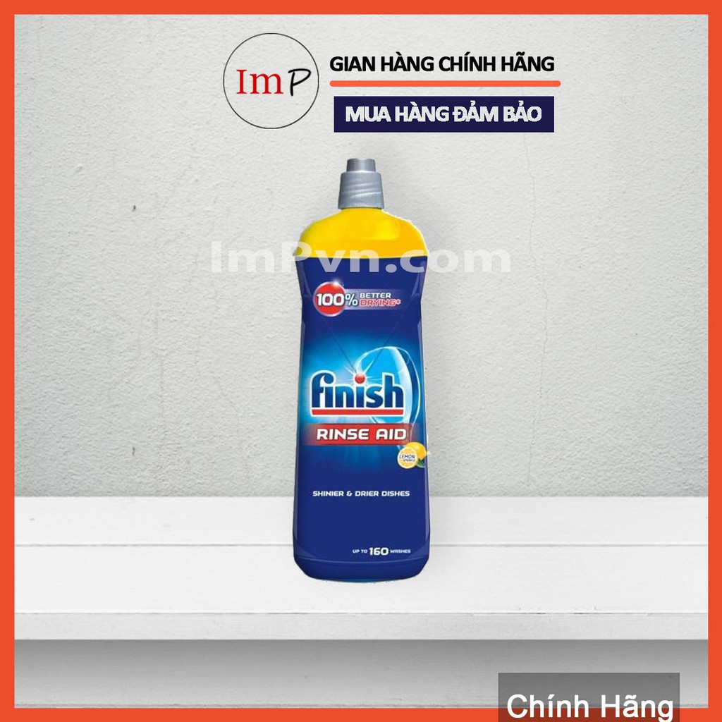 Combo Viên rửa bát Finish Hộp All in one 100 viên, Muối 1.2kg, Nước làm bóng 800ml