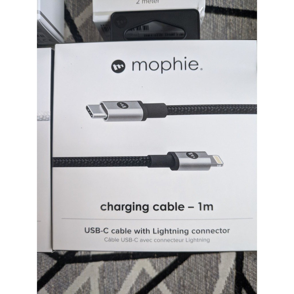 Cáp Mophie PD bọc dù usb-C To Lightning 1m/2m - Chính Hãng xách tay USA cho iPhone 11 promax /iphone11 /iPhoneX/ XS/ 8