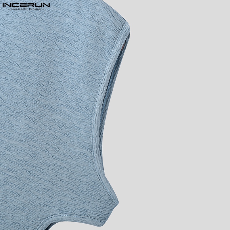 INCERUN Áo Thun Ba Lỗ Màu Sắc Đơn Giản Cho Nam