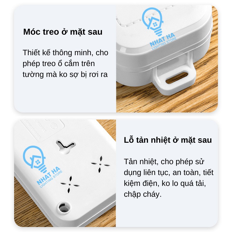 Ổ Cắm Điện Đa Năng Nhật Hạ Dây Dài 3m, 5m Có Cổng USB Công Tắc Nắp Bịt Chống Giật An Toàn