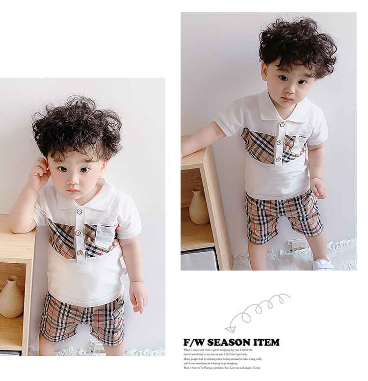 BURBERRY Set Áo Sơ Mi Và Quần Dài Thời Trang Hàn Quốc Đáng Yêu Cho Bé Trai Dễ Thương