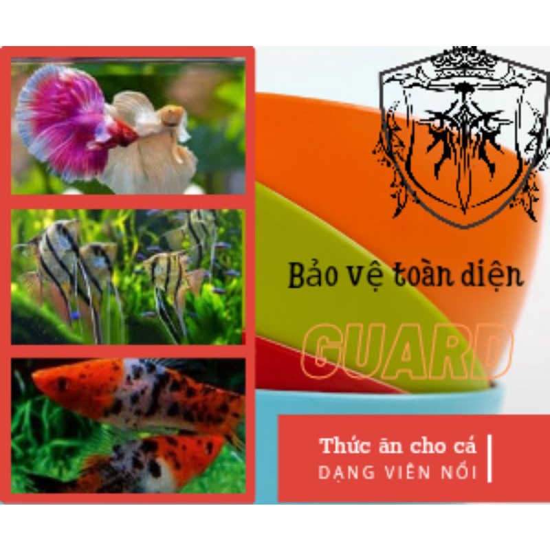 Cám cá cảnh GUARD cho cá kiếm, cá mún, beta viên nổi micro 100 giàu dinh dưỡng