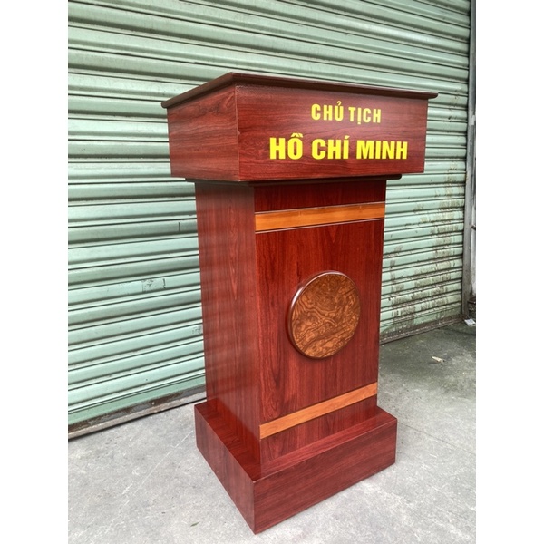 Bục gỗ MDF chấm tròn để tượng Bác