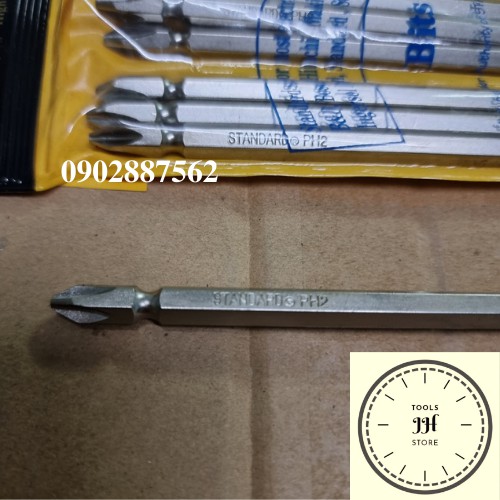 mũi bắt vít máy PH2 x 200mm standard chính hãng (2 đầu bake)
