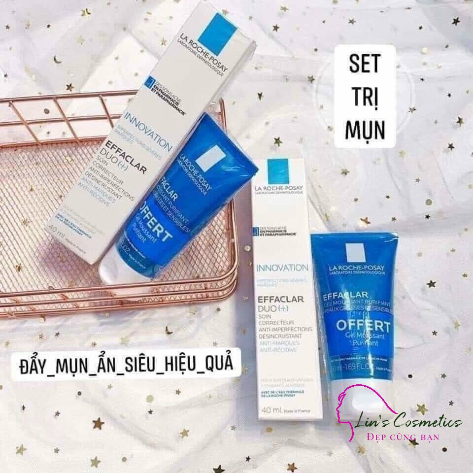 Set Giảm Mụn La Roche-Posay Effaclar Duo Tặng Kèm Sữa Rửa Mặt La Roche-Posay