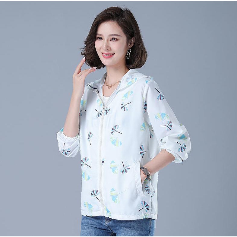 Áo Khoác Chống Nắng Tay Dài Có Mũ Trùm Đầu Dáng Rộng Thời Trang Mùa Hè Hàng Mới Dành Cho Phụ Nữ Trung Niên 2022 | BigBuy360 - bigbuy360.vn