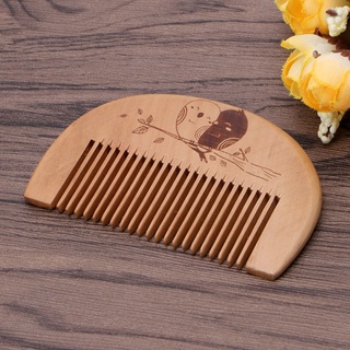 Lược Gỗ Đào Chải Tóc / Râu Handmade Chất Lượng Cao