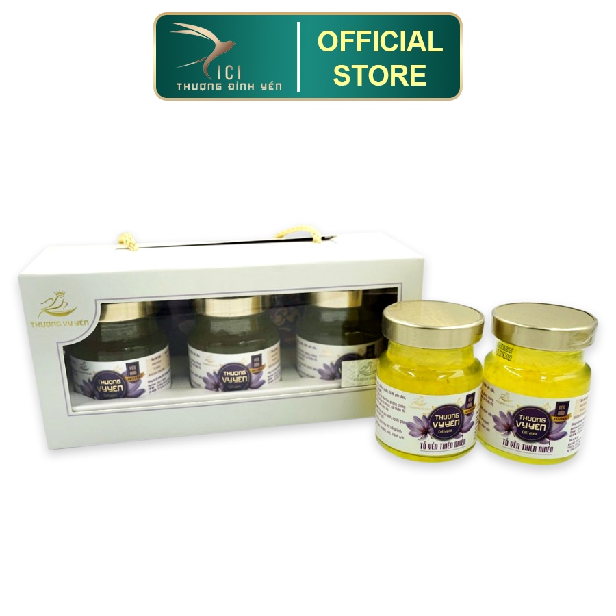 Tổ Yến Chưng Sẵn CICI THƯỢNG ĐỈNH YẾN Thượng Vy Yến Saffron Bồi Bổ Sức Khỏe, Ngăn Ngừa Lão Hóa Hộp 3 Hũ x 70ml