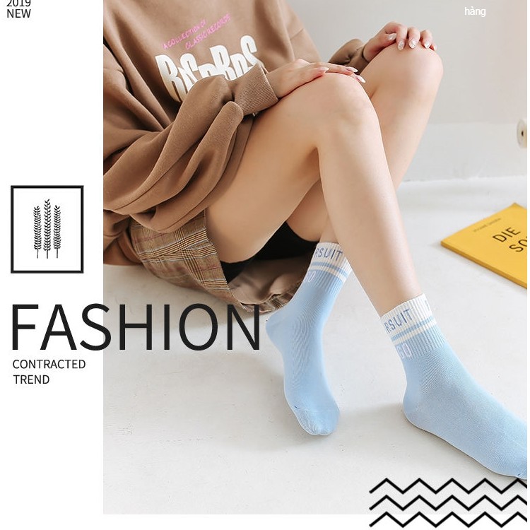 Set 5 Đôi Tất Vớ Nữ Cao Cổ PUSH Như Hình