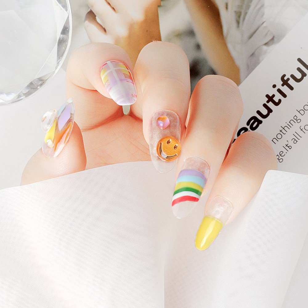 [Hàng mới về] Đá trang trí móng tay hình mặt cười 3D