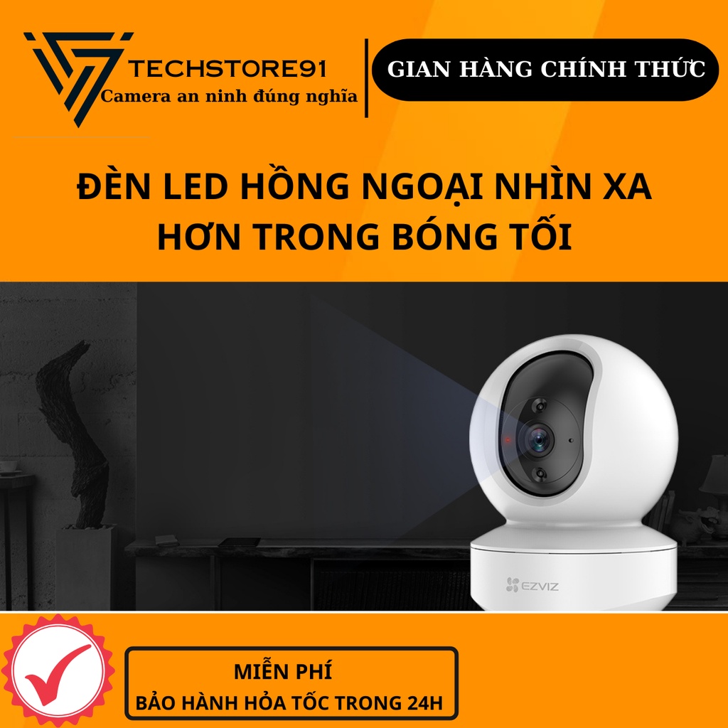 Camera wifi ezviz TY1, độ phân giải Full HD1080P, - cảnh báo về điện thoại - Bảo hành chính hãng 2 năm tại TECHSTORE 91