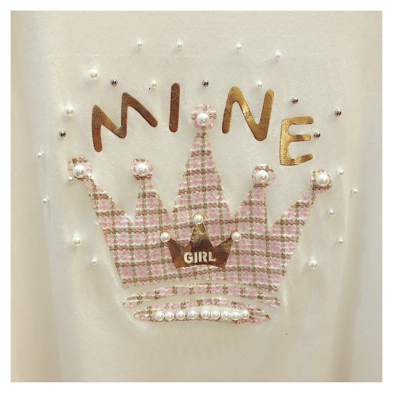 Áo thun cotton tay ngắn dáng rộng in hình đính hạt thời trang mùa hè phong cách Hàn Quốc 2022