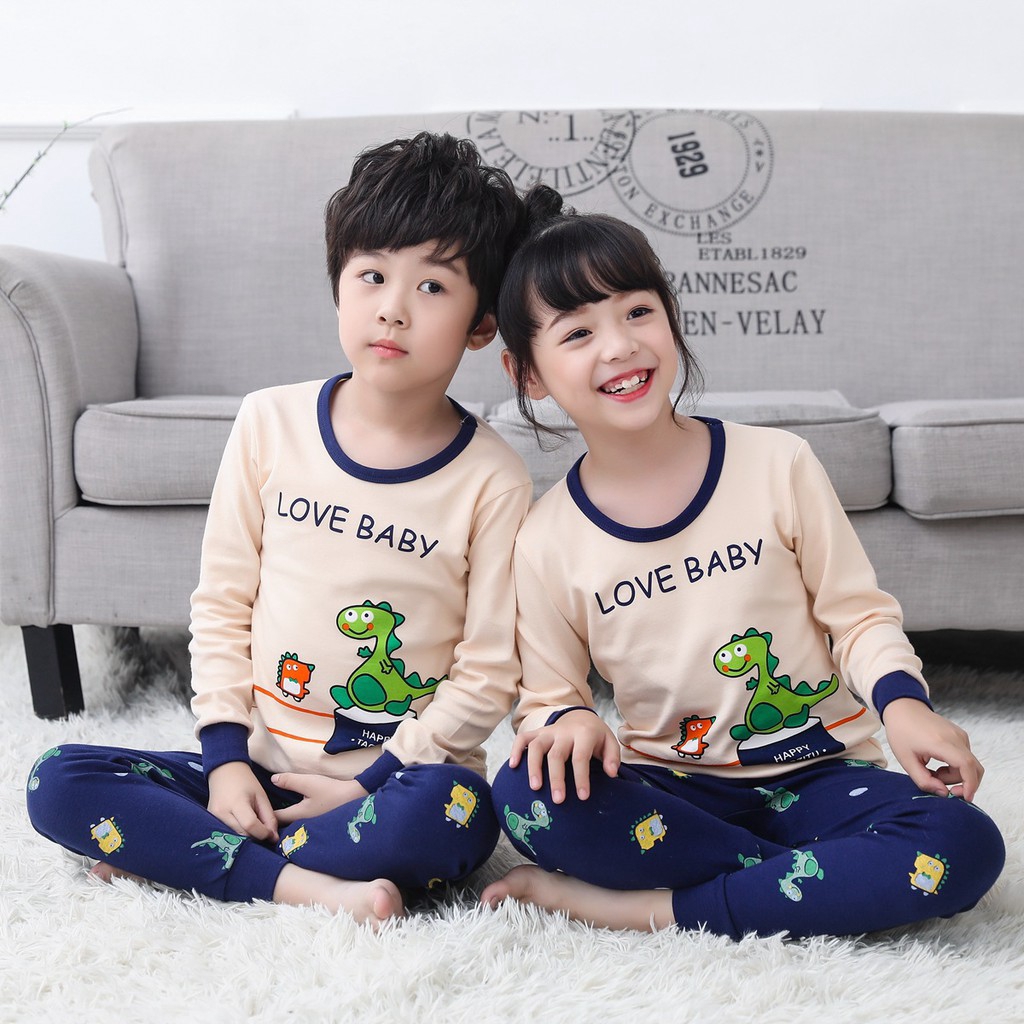 Bộ đồ Ngủ Trẻ Em Bằng Cotton In Hoạt Hình Dễ Thương (bé Trai Và Bé Gái)