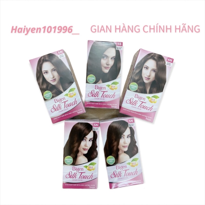 Thuốc nhuộm tóc thảo dược phủ bạc Bigen Silk Touch