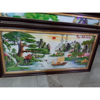 Tranh thêu thuận buồm xuôi gió, KT: 1m5 x 67cm