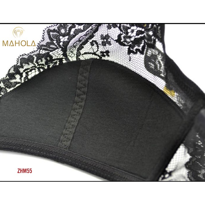 Áo lót ren có mút đệm ngực màu trơn dành cho nữ_Mahola_ZHM55