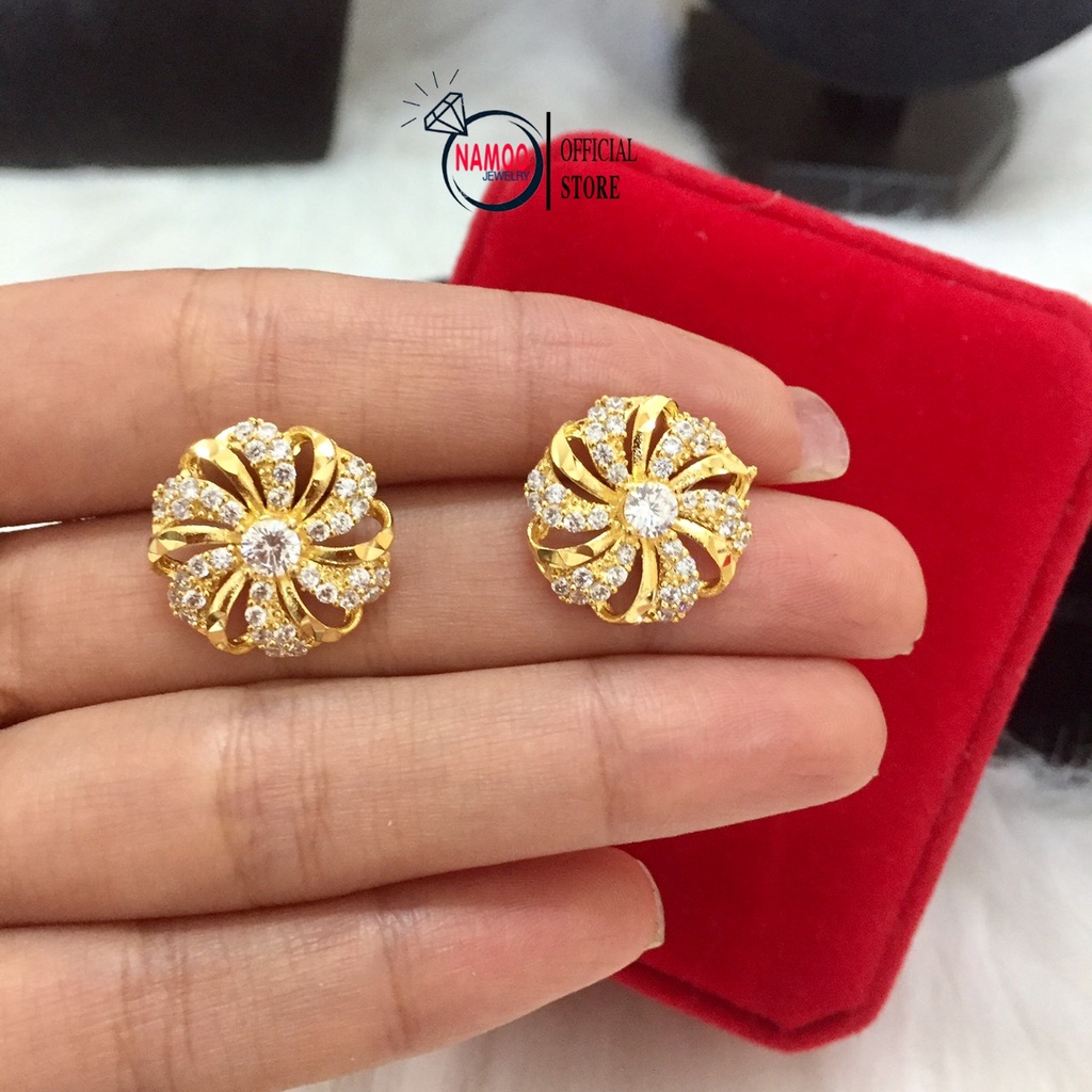 Set dây chuyền và bông tai nữ V513 T513 đính đá Namoo jewelry