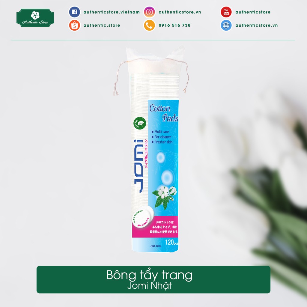 Bông tẩy trang Jomi cotton Pad Nhật Bản