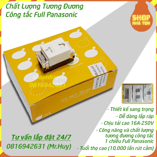 Giá sỉ 10 ổ cắm màn che Full gắn được mặt nạ Panasonic hãng JYE