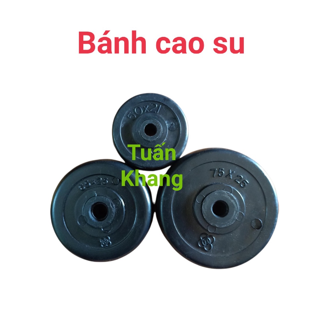 Bánh xe đẩy cao su kích thước 50mm, 65mm, 75mm