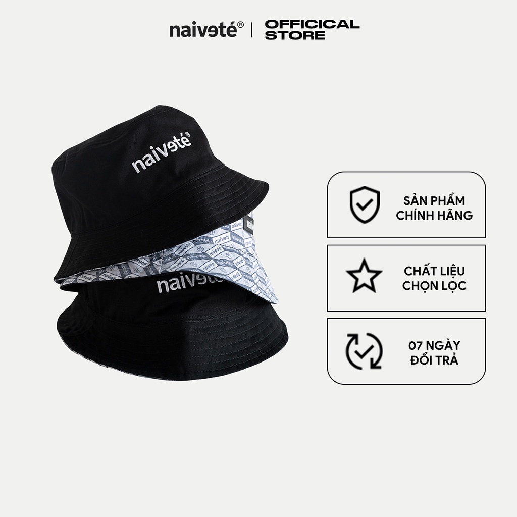 Mũ bucket nam nữ Monogram NAIVETE Local Brand chính hãng