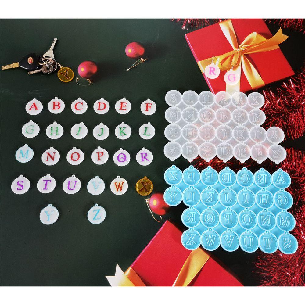 Khuôn Silicone Làm Bông Tai Bằng Epoxy UV Hình Chữ Cái Tiếng Anh