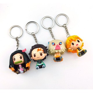 Móc khóa mô hình Kimetsu No Yaiba - Móc khóa Tanjiro Nezuko Zenitsu Inosuke Tanjirou Viêm Trụ Rengoku Luyến Trụ