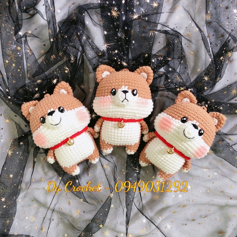 Móc Khoá Cún và Thỏ Nhồi Bông Bằng Len Làm Quà Tặng - Thú Bông Len Handmade Đan Móc Bằng Thủ Công Bằng Tay
