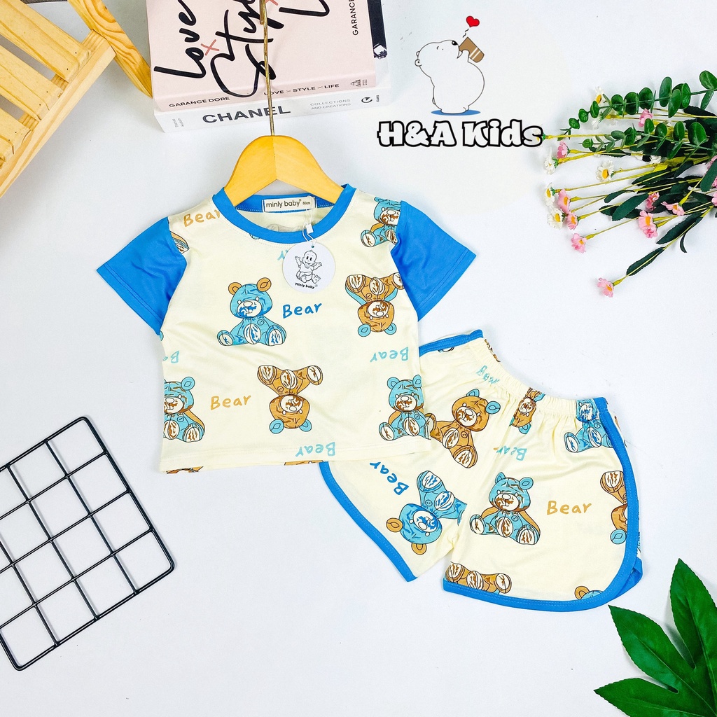 [Bé 19-32kg] Bộ ngắn tay SIZE ĐẠI thun lạnh in toàn thân phối quần vát cho bé trai bé gái từ 19-32kg