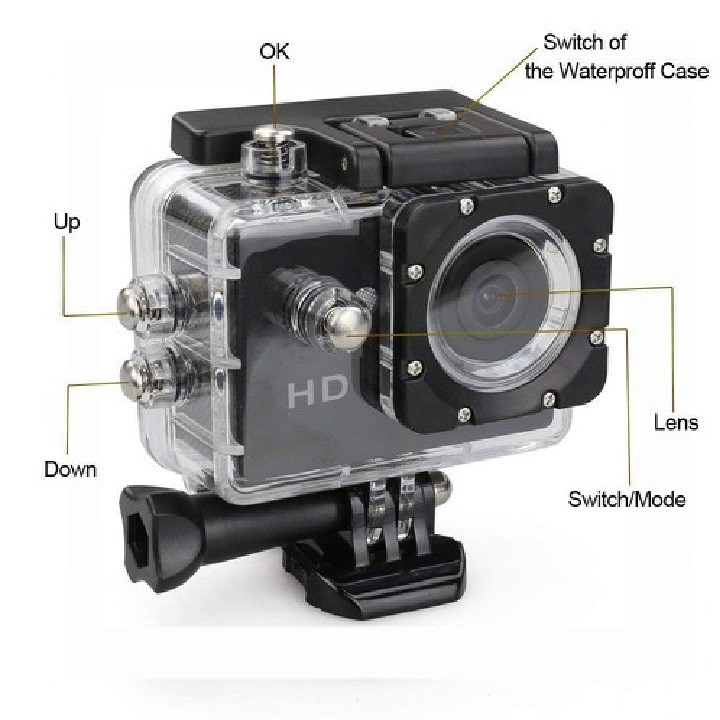 Camera Hành Trình Phượt Waterproof Sports Cam 1080 Full HD Chống Nước - Sports Cam