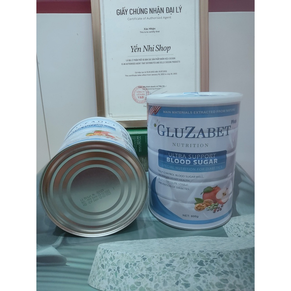 [GIÁ SỐC] Sữa non Gluzabet  lon 800g dành cho người tiểu đường ổn định đường huyết, ăn ngon ngủ ngon