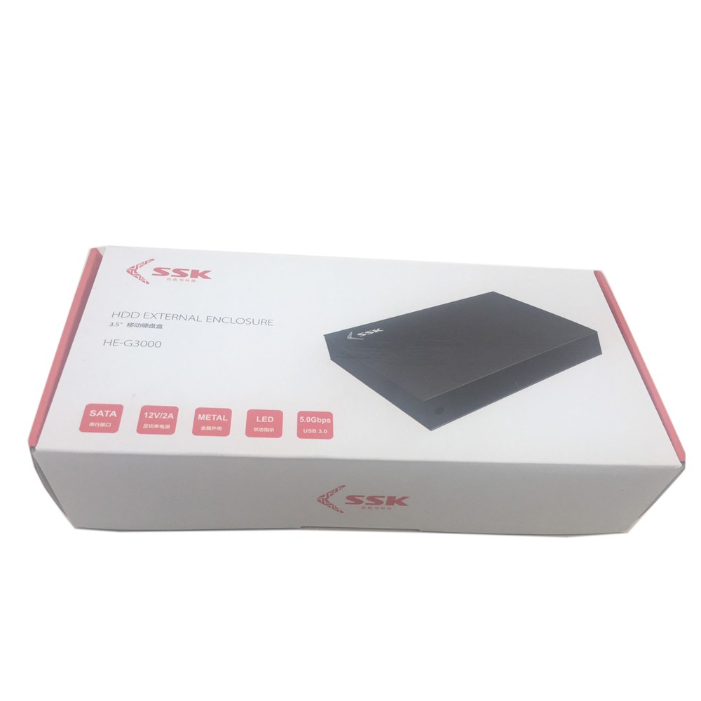 HDD box 3.5inch SSK HE G3000 chuẩn Sata usb 3.0 - Hãng phân phối