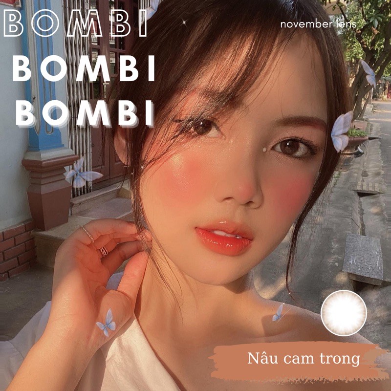 Kính áp tròng màu nâu cam trong B Colline Brown Hàn Quốc