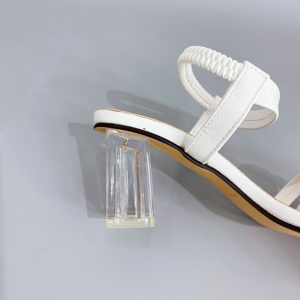 Sandal cao gót nữ GÓT XINH GD19 quai ngang da mềm đế trụ mika trong cao 5cm