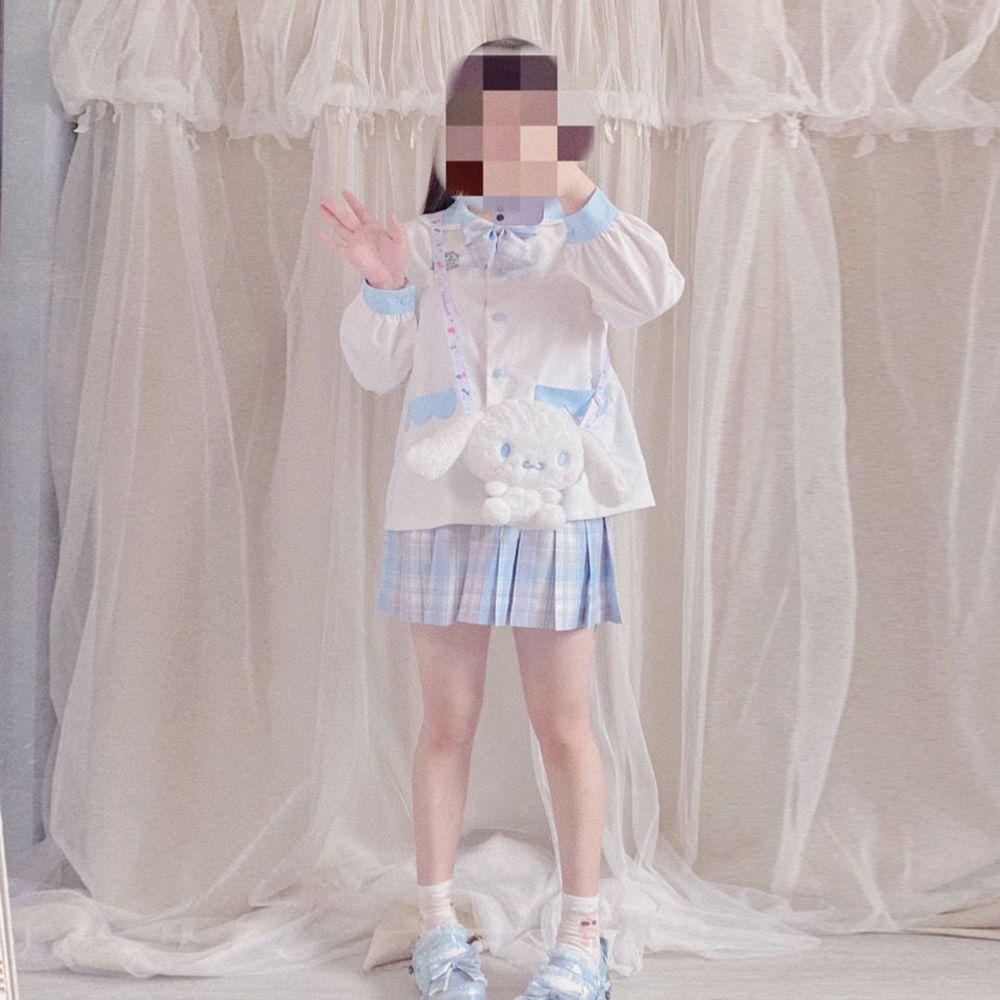 ELEGANT Túi Đeo Chéo Hình Cinnamoroll Nhồi Bông Phong Cách Lolita