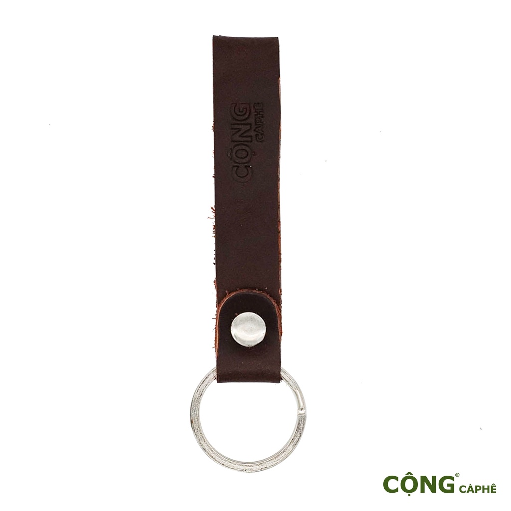 Móc khoá xe Cộng Cà Phê da thật 4 màu phong cách vintage