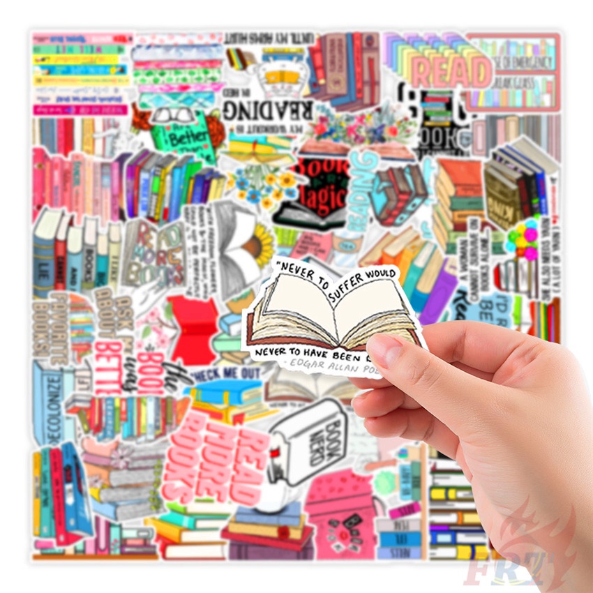 100Pcs/Set ❉ I Love Reading Series B - Reading Good Books Stickers ❉ DIY Fashion Decals Doodle Stickers