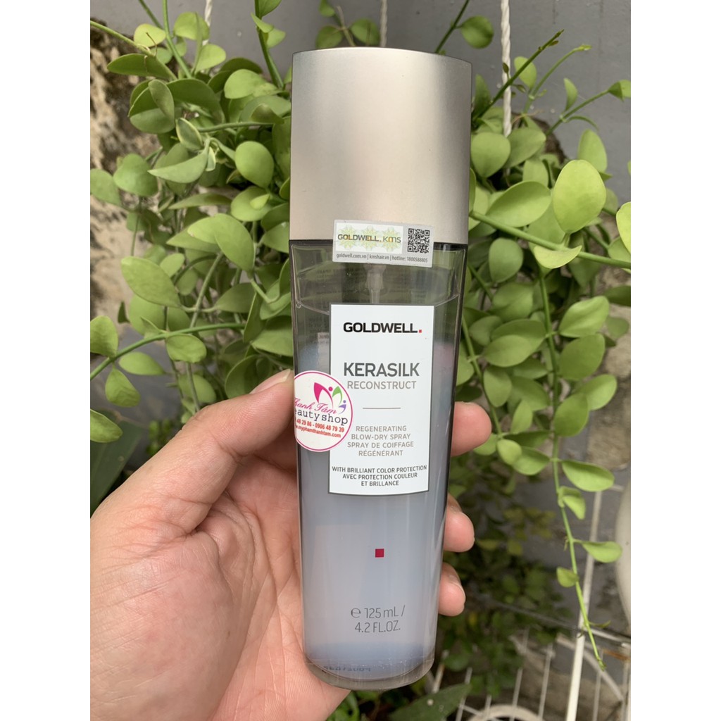 🇩🇪Goldwell🇩🇪 Xịt dưỡng phục hồi Goldwell Kerasilk Reconstruct Restorating Blow Dry Spray 125ml