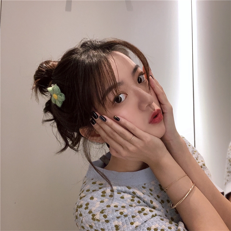 Kẹp tóc bông hoa đính ngọc trai giả dễ thương cho bé gái