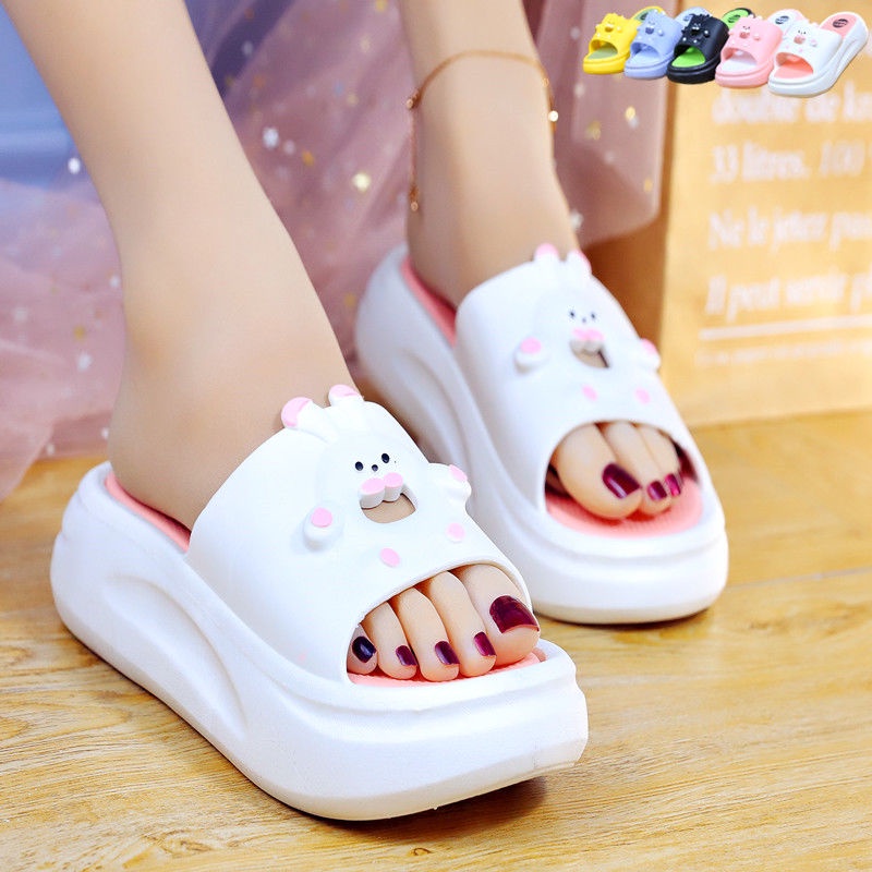 Dép Đi Trong Nhà Họa Tiết Hoạt Hình Phong Cách Hàn Quốc Xinh Xắn