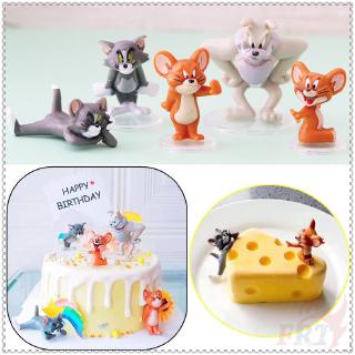 ♦ trang trí bánh kem ♦ set 5 mô hình mèo chuột trang trí bánh kem