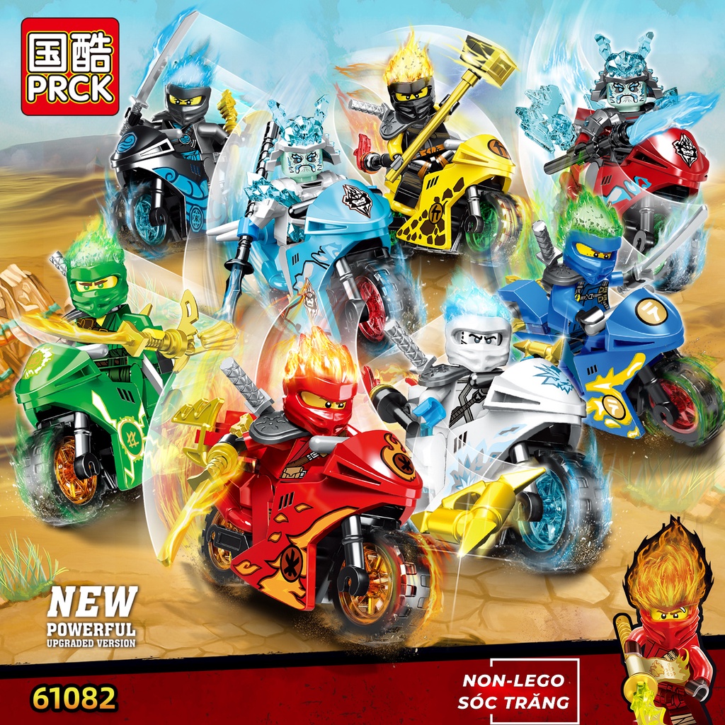 Non lego Ninjago season phần 11 PRCK 61082 trọn bộ 8 hộp đồ chơi lắp ráp kai jay lloyd cole zane samurai băng như hình