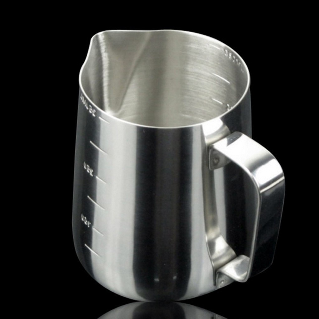 Milk Jug Frothing Cup Pitcher Stainless Steel Latte Cappuccino Drink 350ml