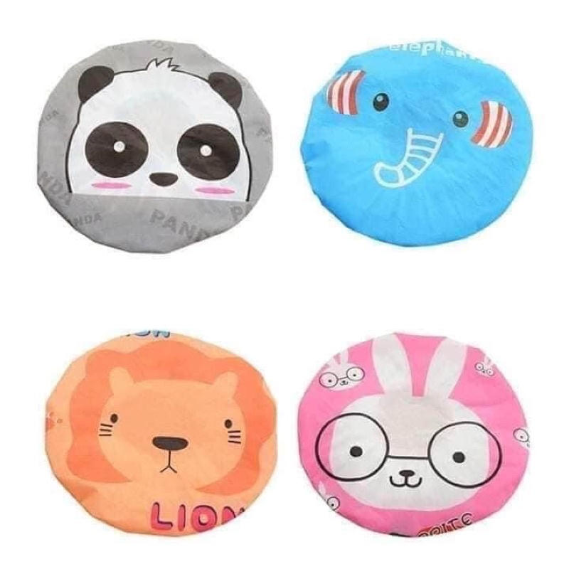 Mũ tắm chùm tóc chống thấm hình thú cute