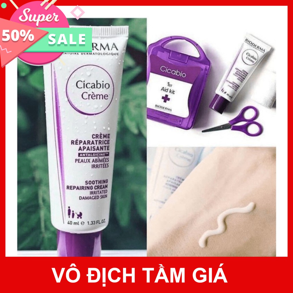 [Auth 100%] Kem dưỡng ẩm và phục hồi, chống nắng dành cho da sau vết thương bioderma tím cicabio creme 30ml - mã 5546 | BigBuy360 - bigbuy360.vn
