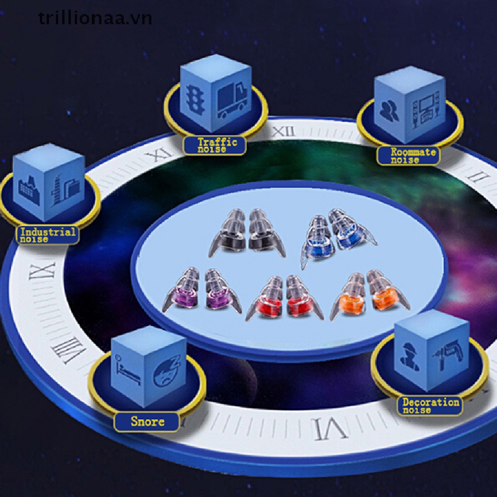 [Triillionaa] Nút Bịt Tai Chống Ồn Bằng Silicon Mềm Giúp Giấc Ngủ Ngon