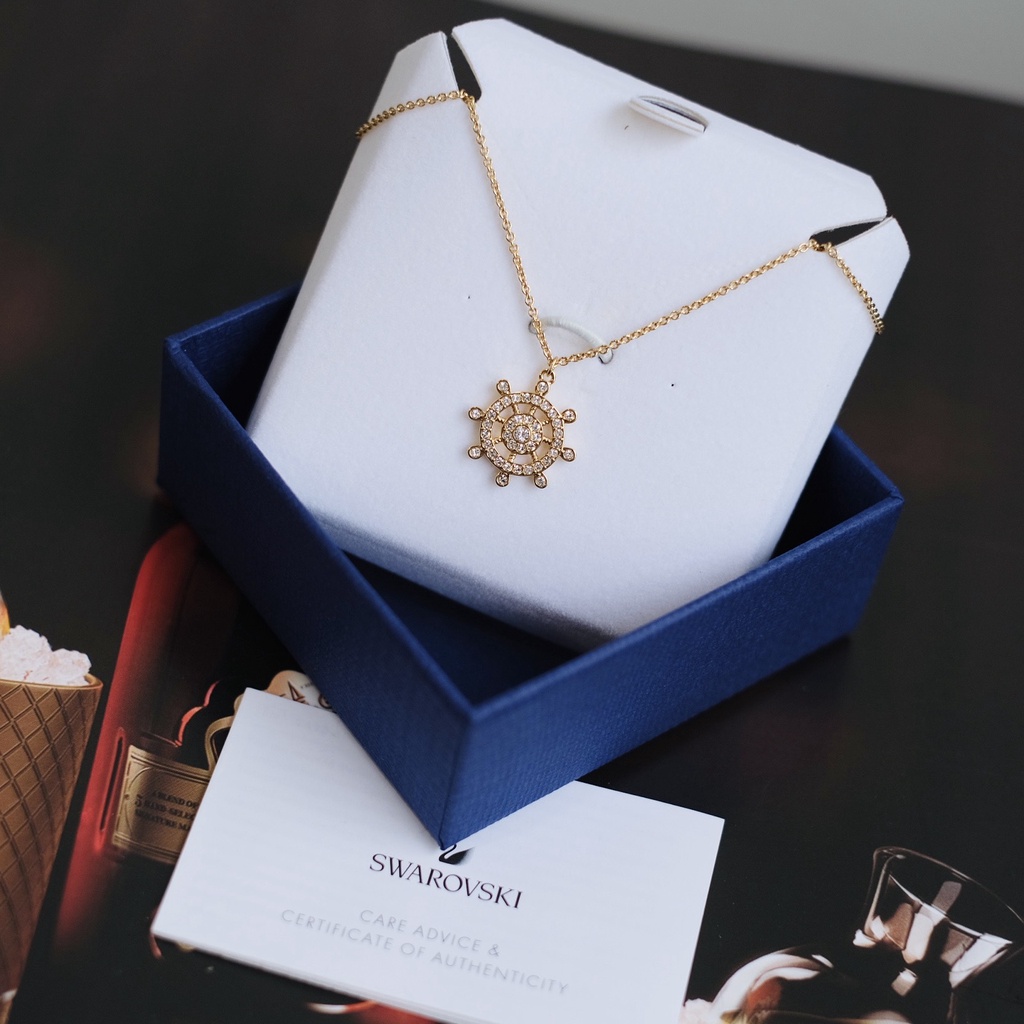Dây chuyền Swarovski Ocean shipswheel màu gold