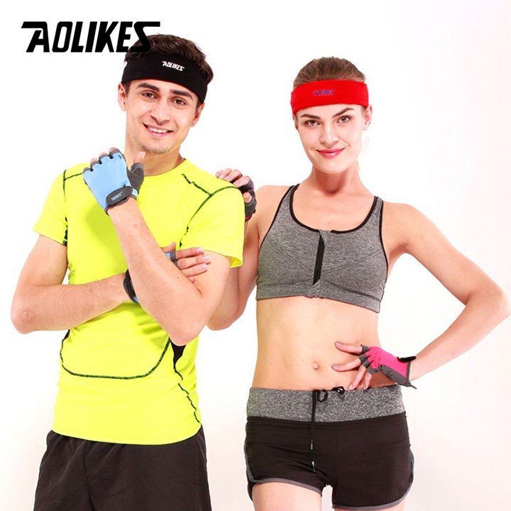 Găng Tay Thể Hình, Bao Tay Hỗ Trợ Tập GYM Chính Hãng AOLIKES (Đôi) - Hồng/ Xanh