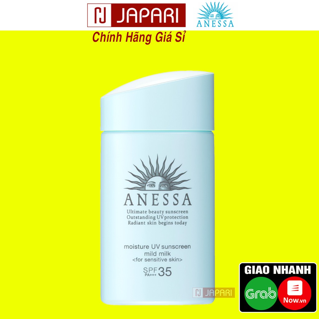 Kem Chống Nắng Anessa Hàng CTY Shiseido Nhật Sữa/  Gel/  Xịt Kcn Dưỡng Trắng Da Nhạy Cảm/Da Dầu Mụn/Khô Skincare JAPARI