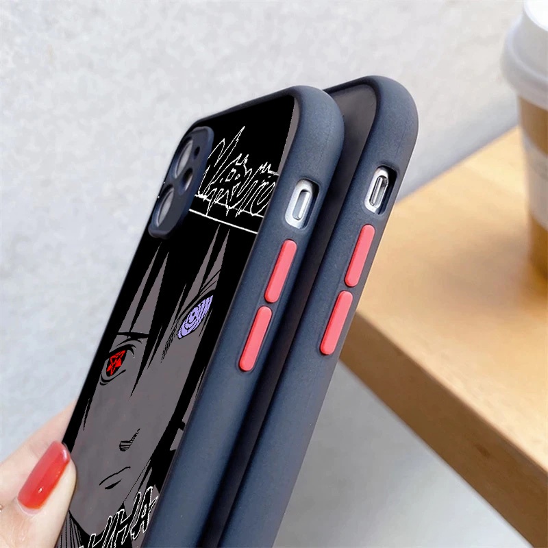 Ốp Điện Thoại Nhựa Cứng In Hình Anime Naruto Bảo Vệ Camera Cho iPhone 11 12 13 Pro Max 7 8 SE 2020 X XS